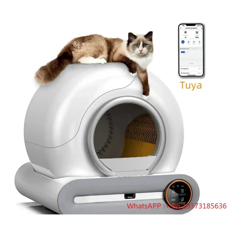 Smart Self-Cleaning Cat Litter Box Automatic Cat Litter Cleaning Robot with 9L Large Capacity APP Control for Multiple Cat