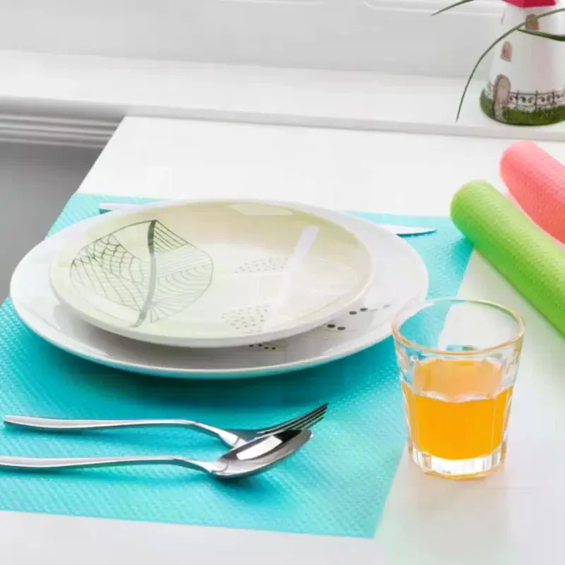 4PCS EVA Waterproof Refrigerator Liner Mat Washable Mildew Kitchen Pad Anti-oil Cabinet Drawer Placemat Heat-insulat Fridge Mat
