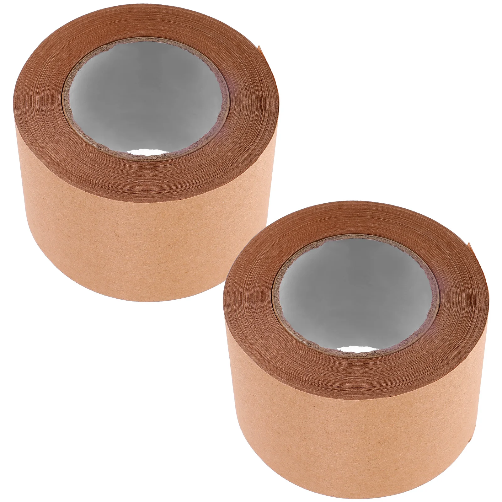 2 Rolls Kraft Paper Tape Heavy Duty Brown Security for Packing Boxes Wide Bulk Textured Shipping