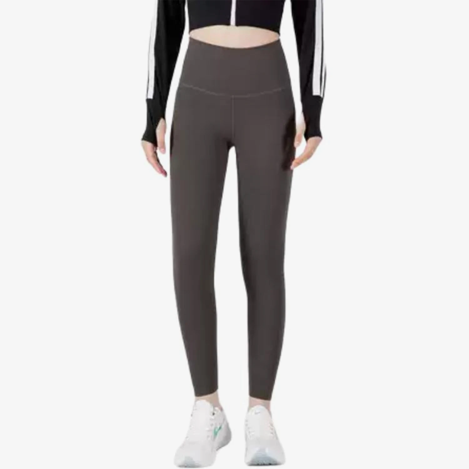 Nike Authentic New Women's Grey Running Training Yoga Slimming Tights CJ3802-254