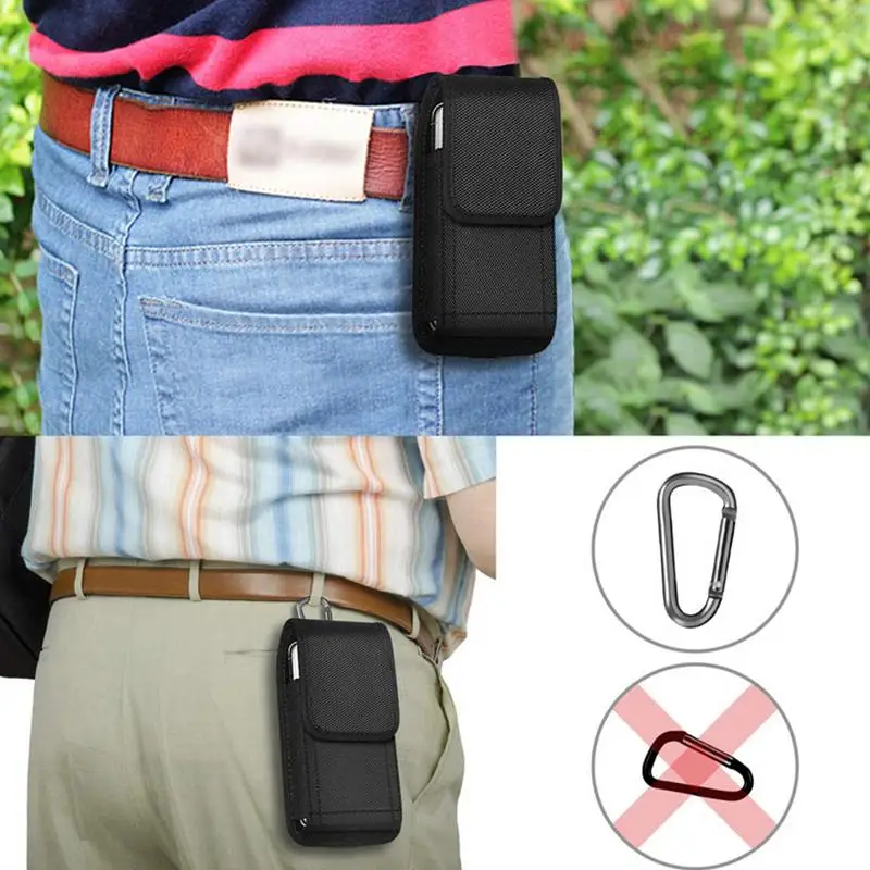 Cell Phone Belt Holder For Men Nylon Holster For Phone Multifunctional Nylon Phone Carrying Pouch For Cycling Fishing Running