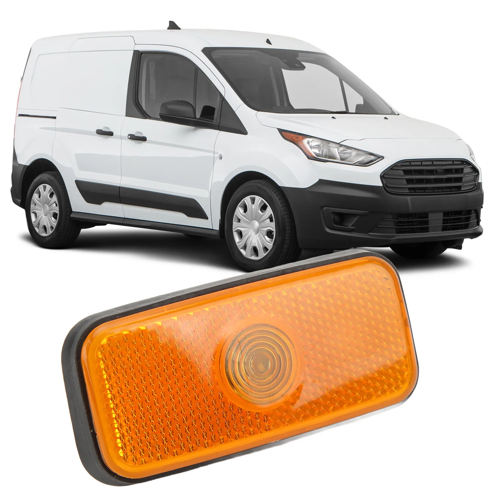 Side Marker Light Casing 1671689 Side Marker Light Housing Orange Lens VYC15‑5034‑AC Replacement for TRANSIT MK7 2006‑2013