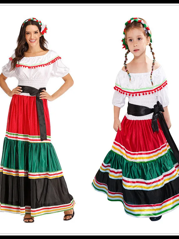 Novo Traje Étnico para Cosplay, Fsia de Performance Pais-Filho, Roupa Tradicional Chinesa para Mulheres em Festa de lo...