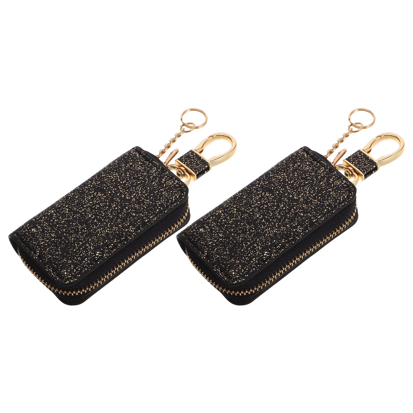 

2pcs Car Key Fob Case Universal Pu Key Holder Organizer Compact Waterproof Pouch For Storage Portable