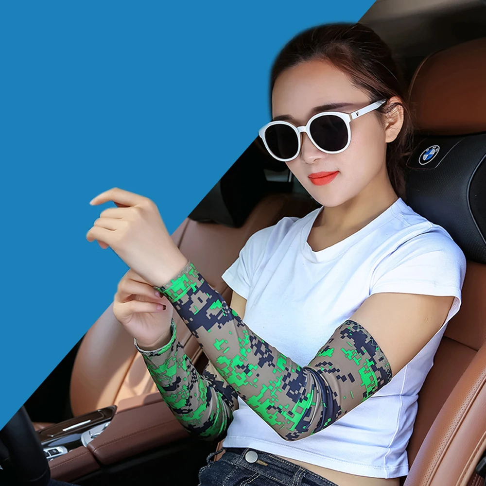 New Summer Cooling Basketball Running Arm Cover Arm Sleeves Sun Protection Outdoor Sport view 3