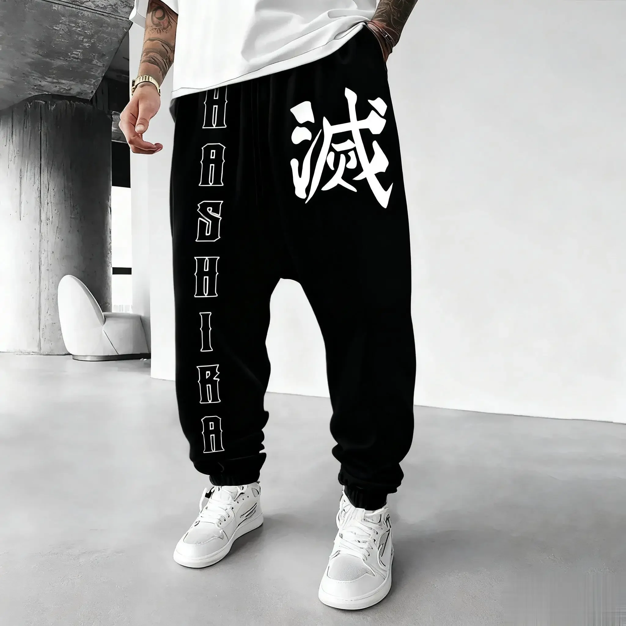 

New Unisex Streetwear Sweatpants Demon Slayer Anime Men Women Pants Graphic Print Casual Trousers Loose Hip Hop Autumn Trendy
