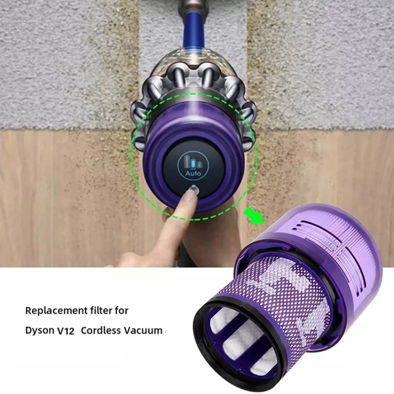 แผ่นกรอง HEPA สำหรับ V12 Dyson อะไหล่เครื่องดูดฝุ่นไร้สาย V12ไซโคลนสำหรับ Dyson