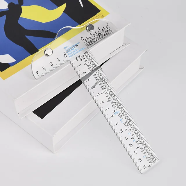T-Shaped Ruler Acrylic Double-Scale DIY Sewing Craft Ruler Multi-Functional Drawing Measurement Reference Ruler 3