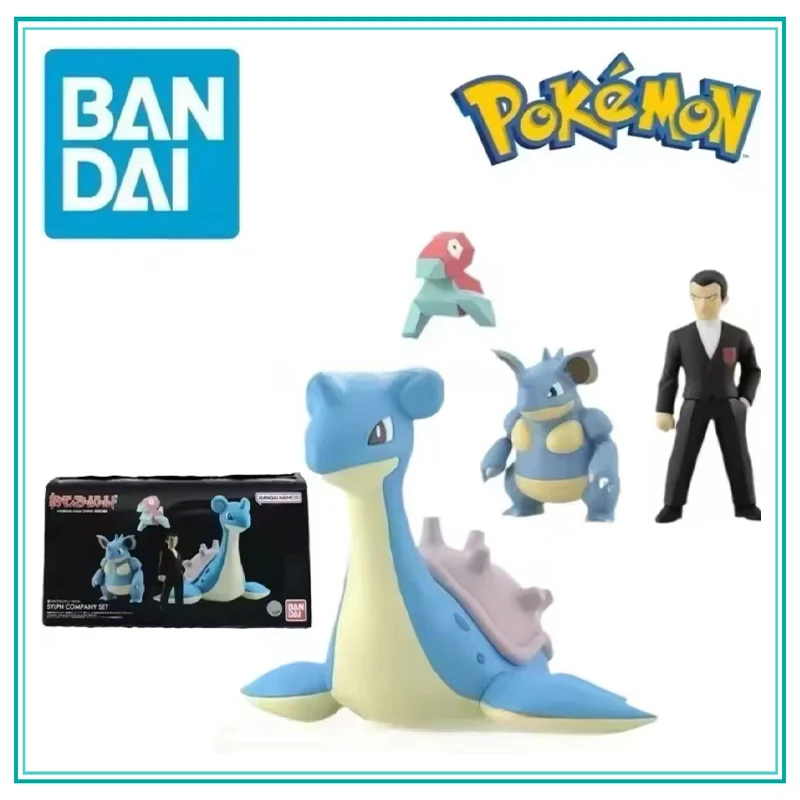 Bandai Original Shokugan Pokemon Scale World Kanto Region Giovanni Lapras Nidoqueen Porygon Anime Figures Toys Festival Gift