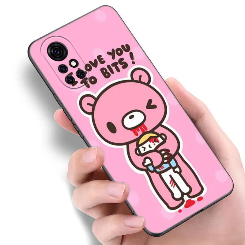 Cute G-Gloomy Bear Black Silicone Phone Case For Huawei Nova 11 12 Ultra 9 10 SE Pro 11E 11i 12i Y70 + Y60 Y61 Y71 Y72 Y90 Y91 image 6