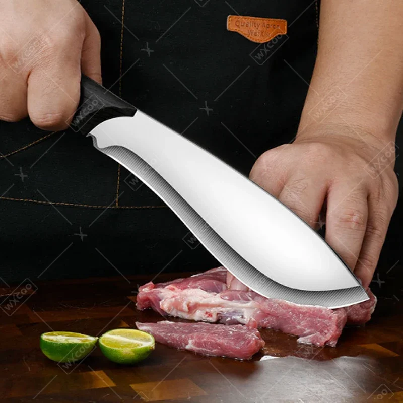 WXCOO Boning Knife Hand Forged Hammer Butcher Knife Wooden Handle Kitchen Chef Slicing Knives Cooking BBQ Fruit Steak Knife view 5