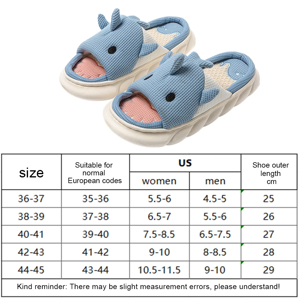 Simpatiche pantofole da squalo Pantofole con animali dei cartoni animati Pantofole antiscivolo con punta aperta Comode pantofole piatte casual per interni ed esterni