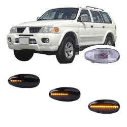 for Mitsubishi Nativa K97W K86W K94W K96W K80 90# 1997 - 2011 Dynamic LED Indicator Side Marker Turn Signal Light Lamp