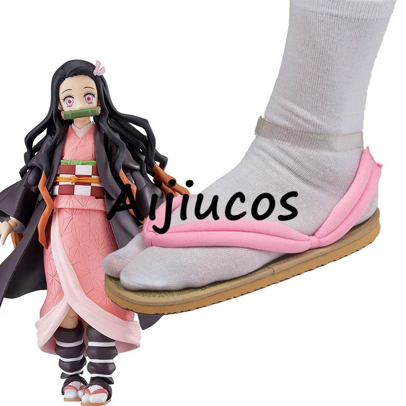 Anime Demon Slayer Kamado Nezuko Tanjirou Kochou Shinobu Zenitsu Cosplay Shoes Halloween Party Sandals Slippers For Unisex - view 2