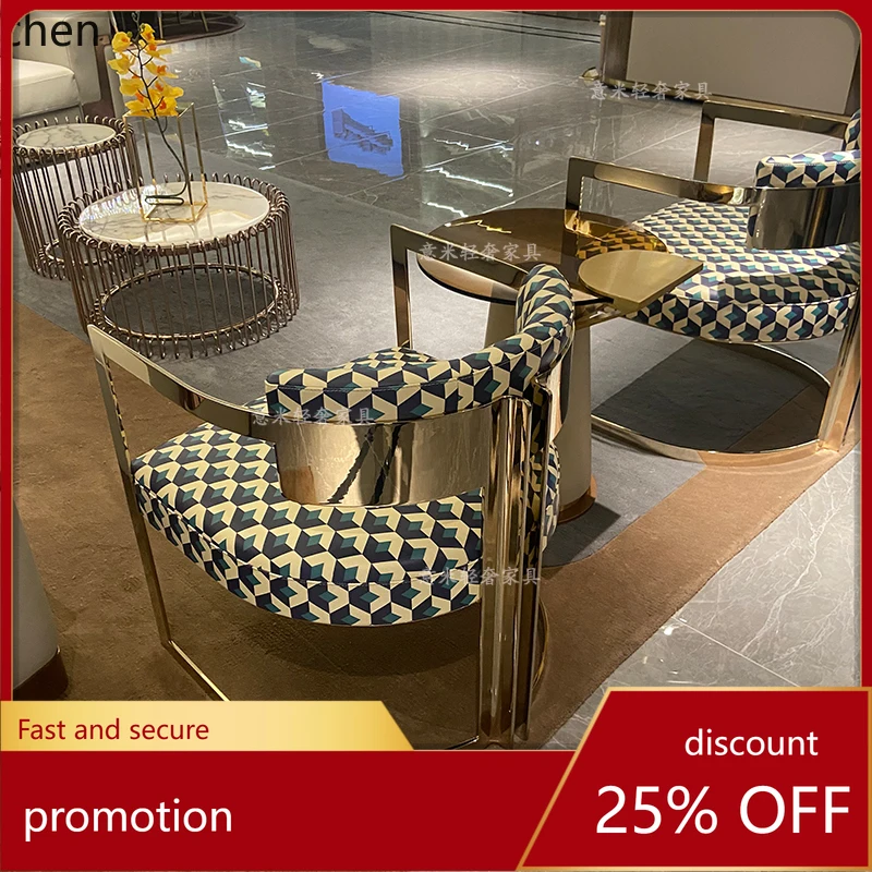 

ZML New Product casual Chair Leather Sofa Chair Stainless Steel