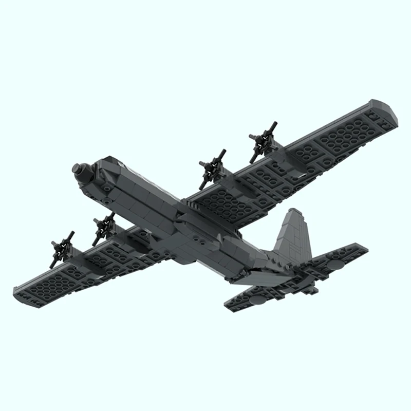 

qwert C-130 Transport Aircraft Model MOC Building Bricks War Equipment Modular Technology Gifts Holiday Assemble Children Toys