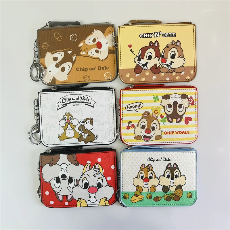 Disney Chip Dale Marie Cat Monsters University Anime Card Holder Cartoon Storage Bags Coin Wallet Handbag Kid Girl Birthday Gift