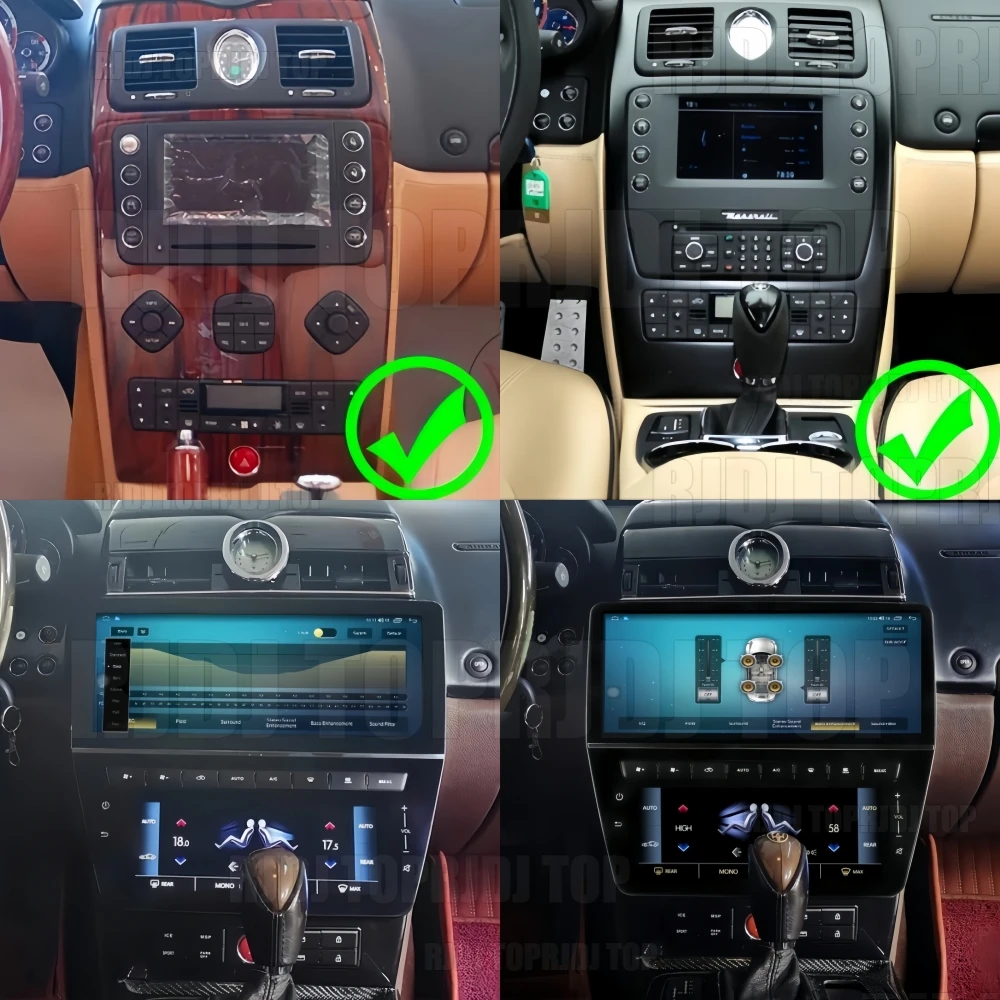 21Inch Car Radio AC panel Android15 Navigation Stereo Video For Maserati Quattroporte 2004-2012 Multimedia CarPlay Player 5G DSP