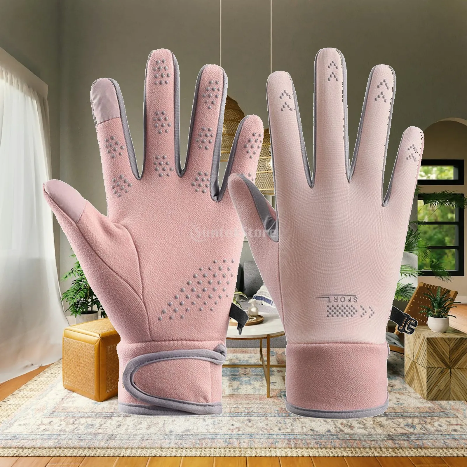 Cold Weather Winter Gloves Touchscreen Waterproof Non Slip Fleece Lined Full Finger Warm Mittens for Outdoor Sports Skiing
