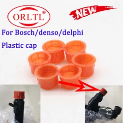 ORLTL 100 Pieces/bag Plastic Spout Cap Diesel Fuel Injector Plastic Protection Size:12 mm and 14mm for Denso Delphi Injector