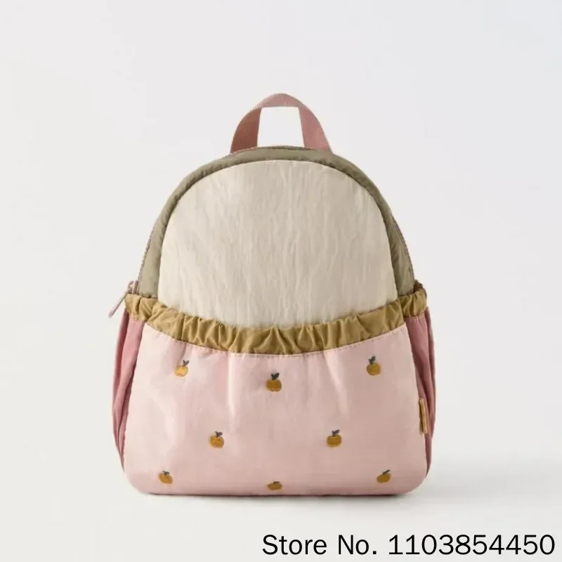 

Autumn New Little Apple Embroidery Fashionable Cute Lightweight Children's Trendy Backpack