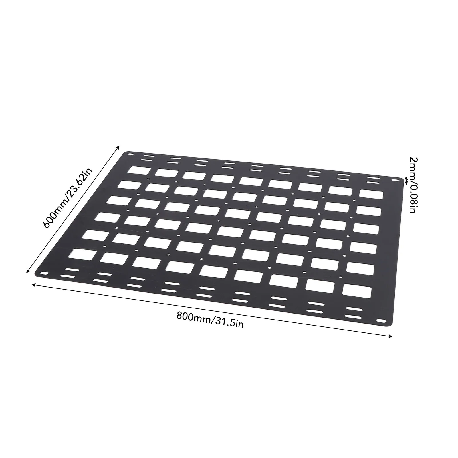 Truck Bed Molle Panel  Molle Panel  Easy To Install Rustproof Multifunctional 800 X 600 X 2mm for L Track Rail