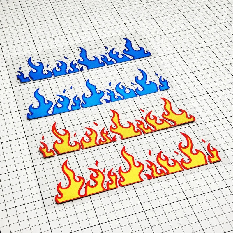 

2PCS Flame Motorcycle Stickers Motorbike Fairing Fuel Tank Side Panels Helmet Sunscreen Decoration Vinyl Decals Moto Accessories