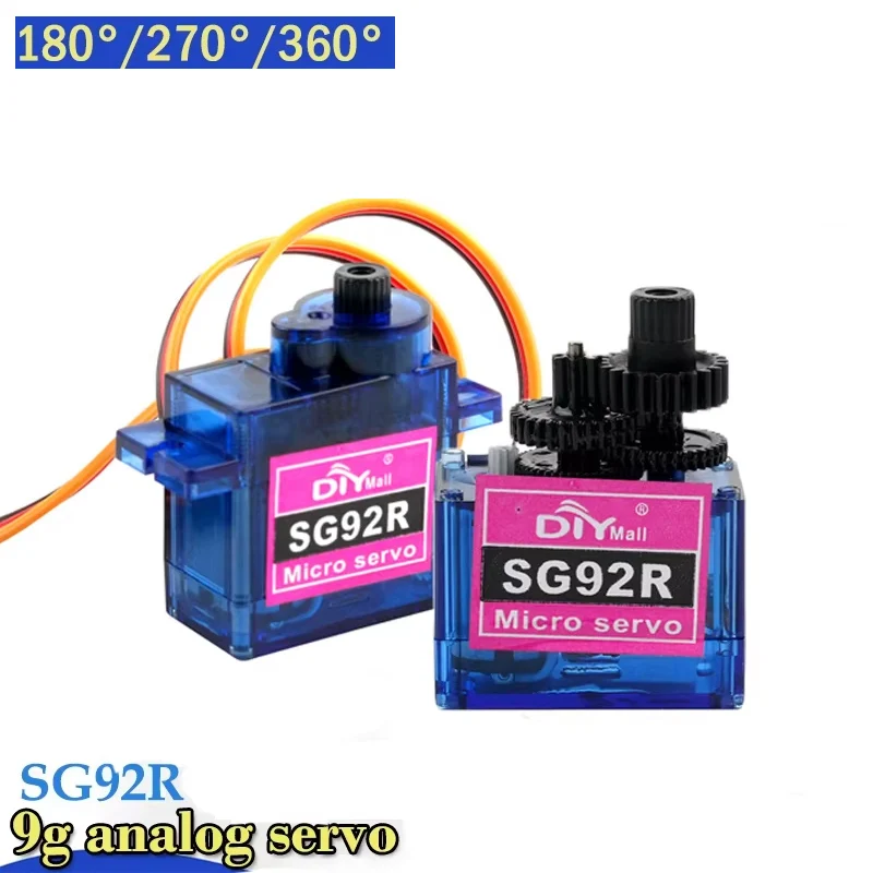 

1/2/5PCS 9G SG92R Micro Analog Servo Motor 180/270/360 Degree Steering Gear Mini Servos DIY Toys Parts for RC Robot Car Model