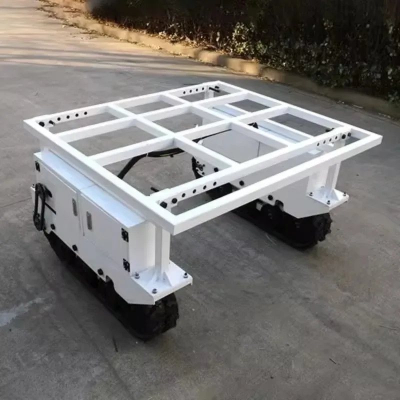 【Popular】 Factory Direct Sales Gantry Crawler Chassis Electric Remote Control Transport Vehicle Rubber Crawler Chassis Can Be Cu