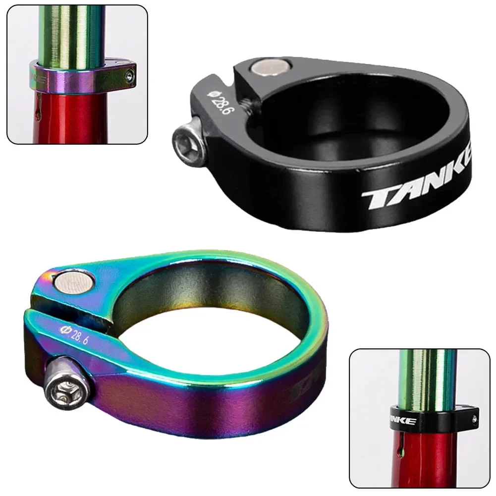 

TANKE MTB Road Bike Seat Post Clamp Lightweight Aluminum Alloy Cycling Saddle Seat Post Clamp For 28.6mm Bicycle Seatpost