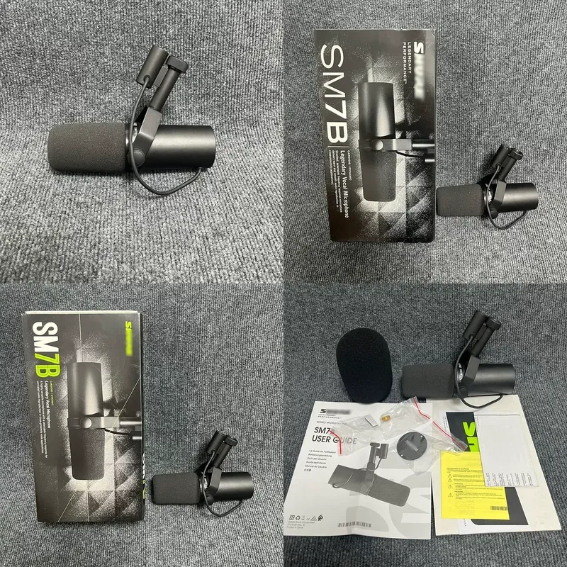 for SM7B Dynamic Wired Microphone with Switch Professional Stage Live Recording Outdoor Broadcast Podcasting Studio Mic High