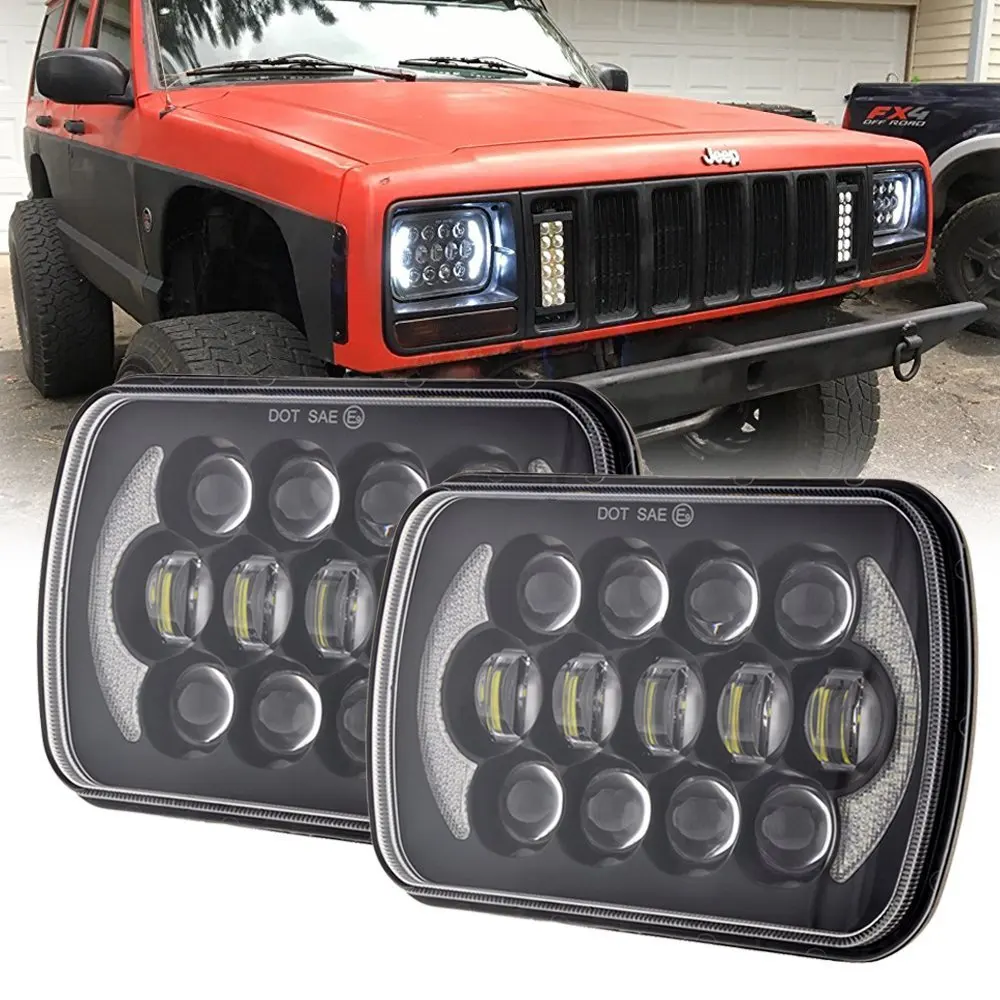 

7"x 5" INCH 85W LED Rectangular Headlight For Jeep Wrangler YJ Cherokee XJ Comanche MJ H6054 H5054 H6054LL 69822 6052 6053