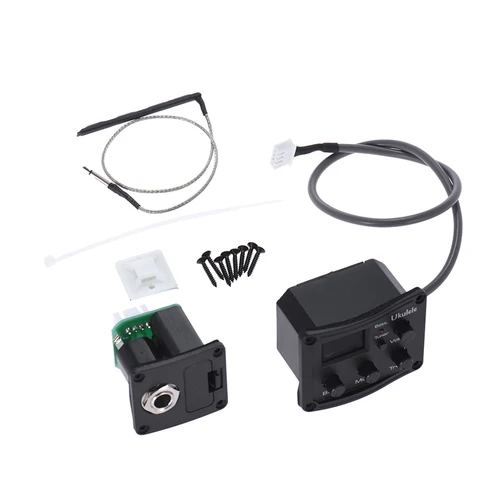 Imagen 2 del producto SISTEMA DE SINTONIZADOR DE ecualizador EQ de 3 bandas con pastilla de pantalla LCD, Ukelele, Uke Piezo Pickup Preamp