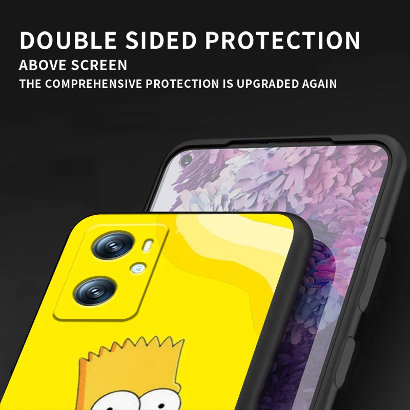 The Simpson Boys For OPPO Find X6 X5 X3 A54S A5 A94 A16 A53S A57 A74 A72 A98 A78 A96 A9 5G Black Back Phone Case