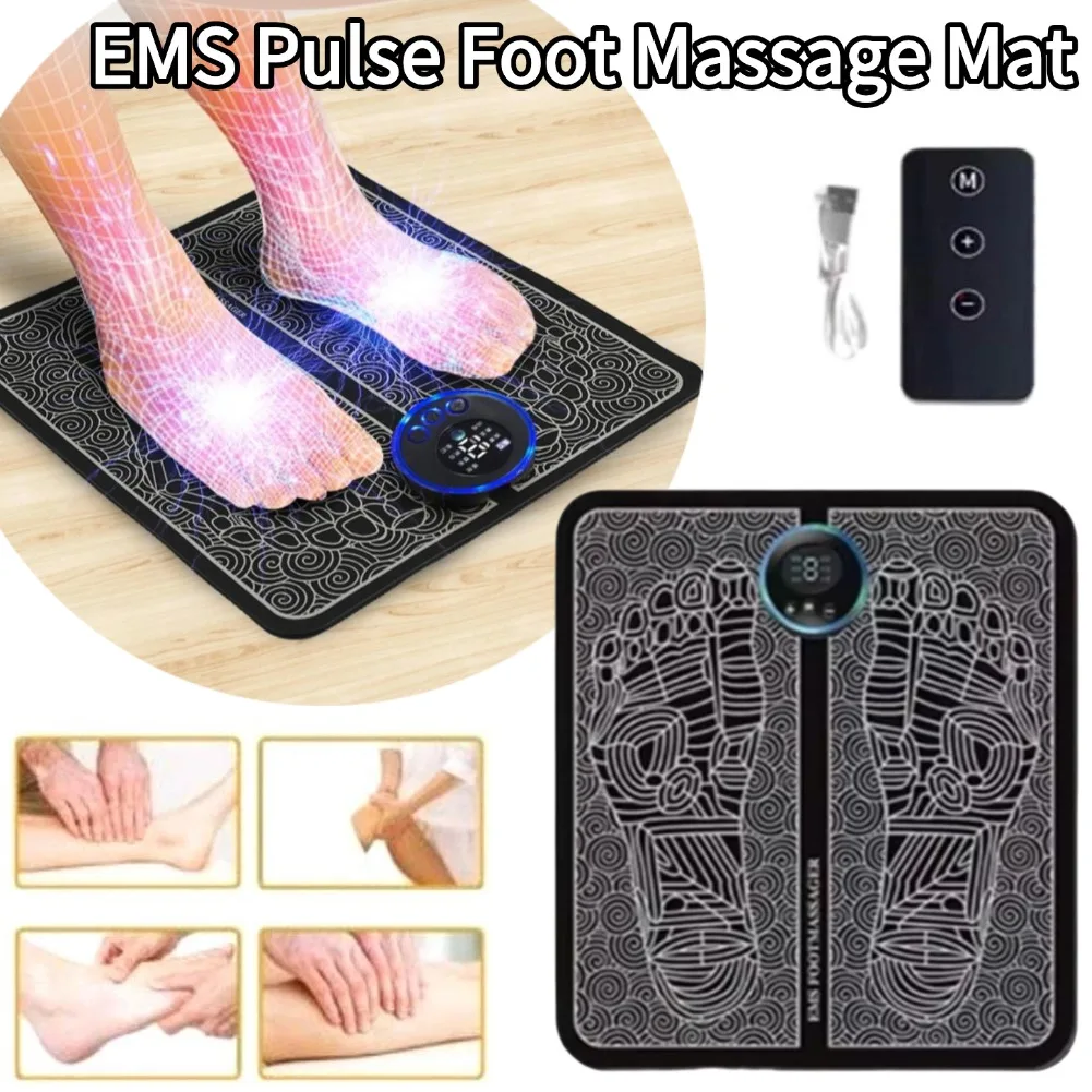 

Интеллектуальный массажер для ног EMS с импульсным воздействием, снимающий усталость, для домашнего использования, для родителей, для расслабления, для здоровья, с пультом дистанционного управления, массажный коврик для ног