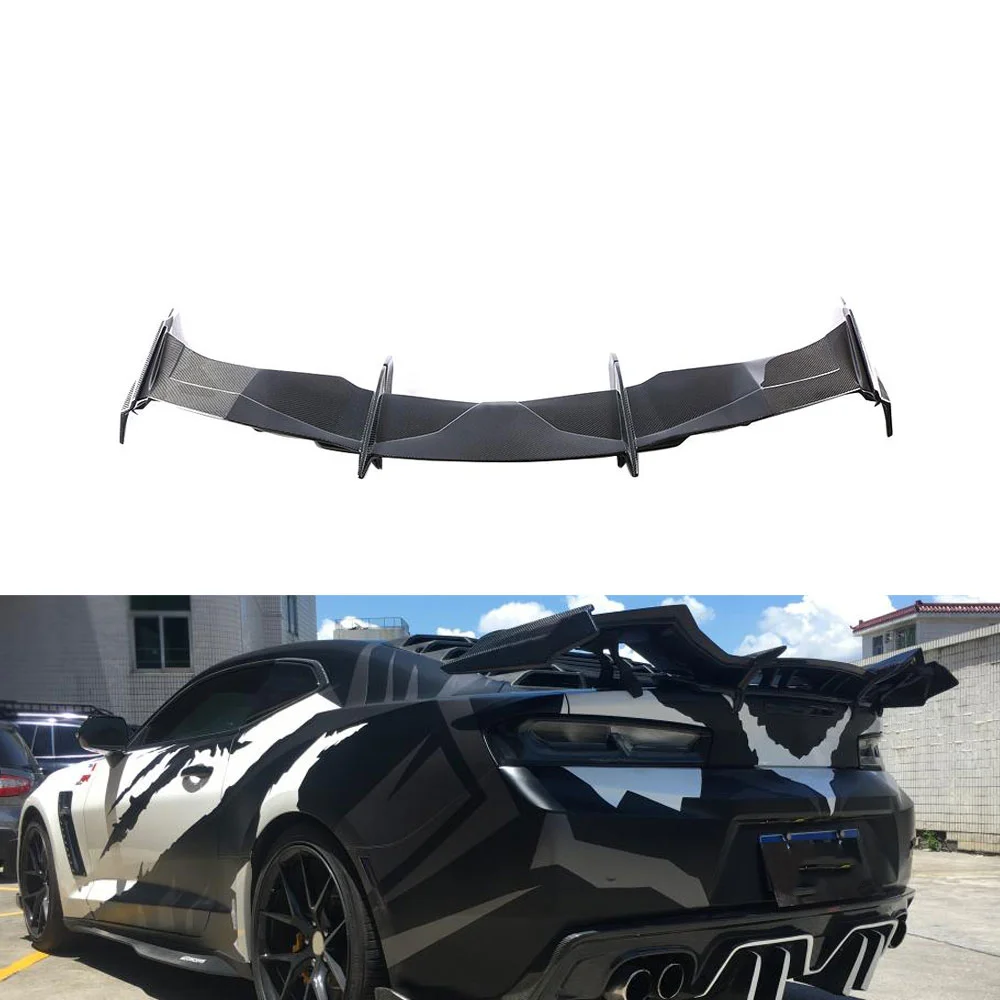 Carbon Fiber Rear Trunk Spoiler for Chevrolet Camaro ZLI RS SS Coupe 2-Door 2016-2019 Top Wings Black Lip Trunk Wing Body Kit