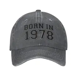 Personalized Cotton Vintage Born In 1978 Birthday Gift Baseball Cap Outdoor Men Women's Adjustable Dad Hat Summer