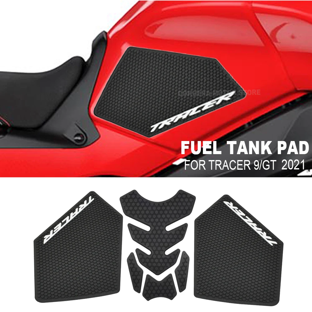 For Yamaha Tracer 9 Tracer9 GT 2021 2022 Motorcycle Side Fuel Tank pad Protector Stickers Traction Pad Side Gas Knee Grip Protec