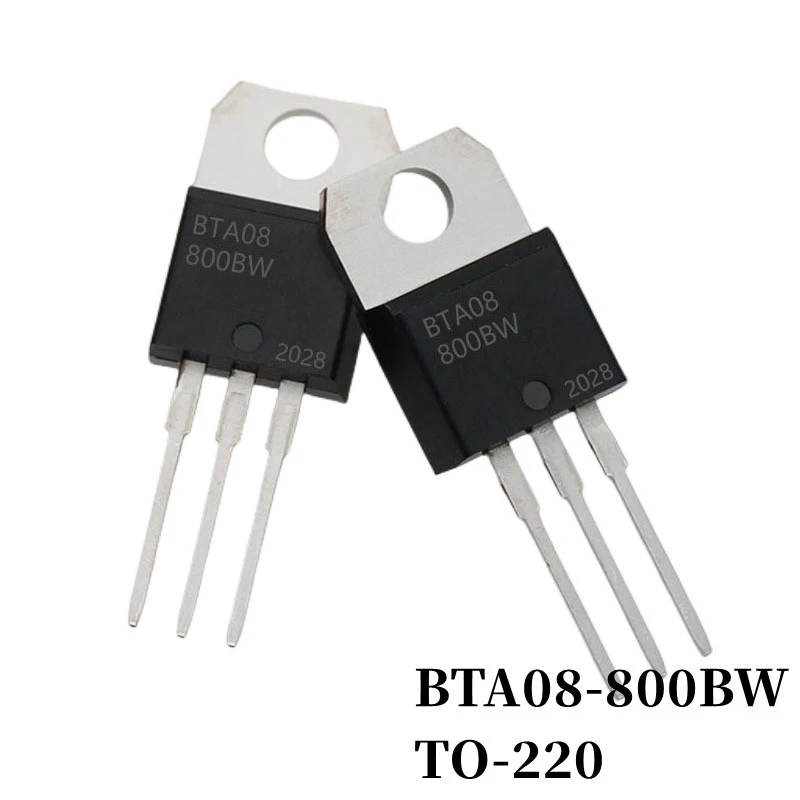 10~500Pcs BTA08-800B BTA08-800BW BTA08-800C BTA08-800CW BTA08-800SW BTA08-800TW DIP Triac TO-220 8A/800V Thyristor Large Chip