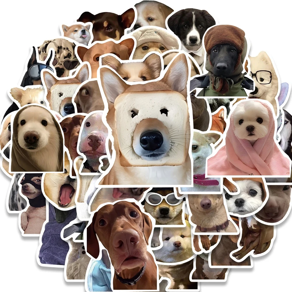 10/30/50pcs Kawaii 귀여운 만화 개 밈 스티커 재미 있은 낙서 데칼 방수 DIY 전화 스케이트 보드 수하물 스티커 포장