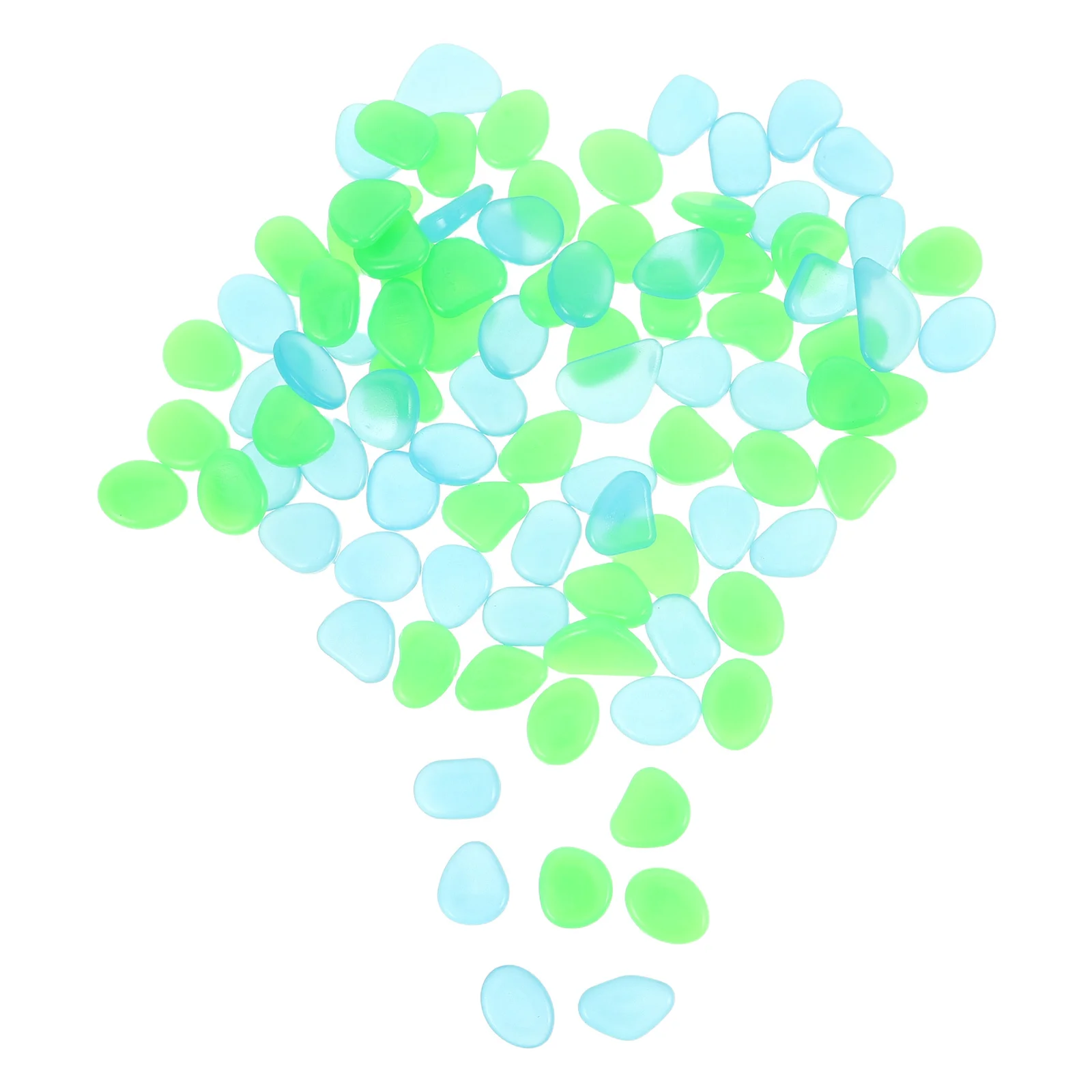 100 قطعة ليلة توهج الراتنج الأحجار توهج الصخور ل حوض السمك حديقة المناظر الطبيعية في الهواء الطلق الديكور متوهجة الحصى الزخرفية الحصى #1