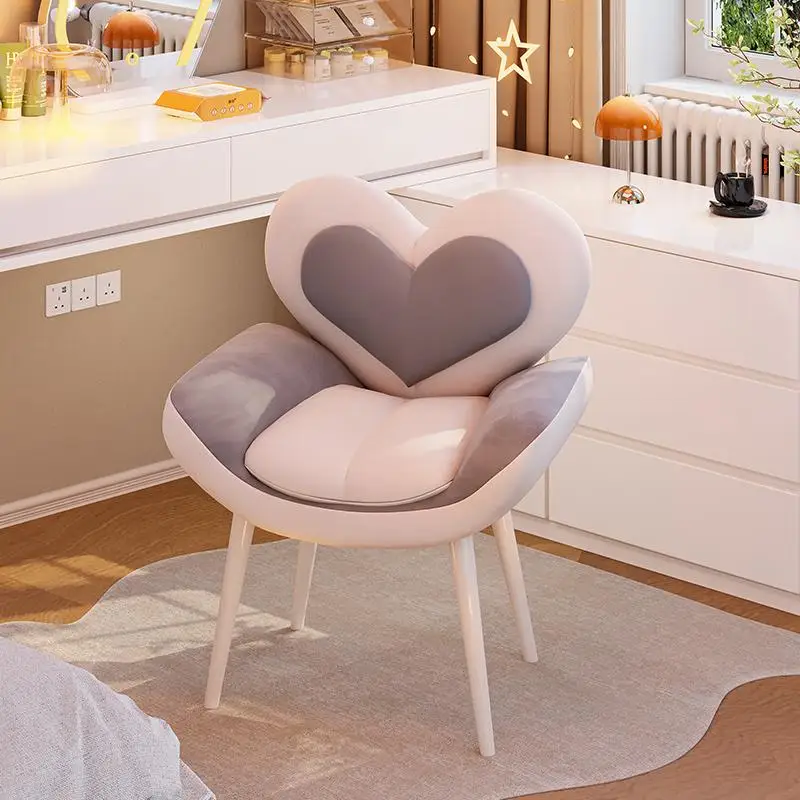 Cute Relax Art Vanity Stool Luxury Design Makeup Backrest Vanity Stool Chaise Lounge Sillones De Dormitorio Bedroom Furniture