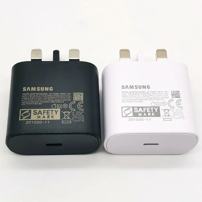Samsung 25W UK Charger Super Fast Charge Adapter For Galaxy Z Flip Fold 6 5 4 3 2 S24 S23 S22 S21 S20 Note 10 Plus 20 Ultra A55 - náhled 3