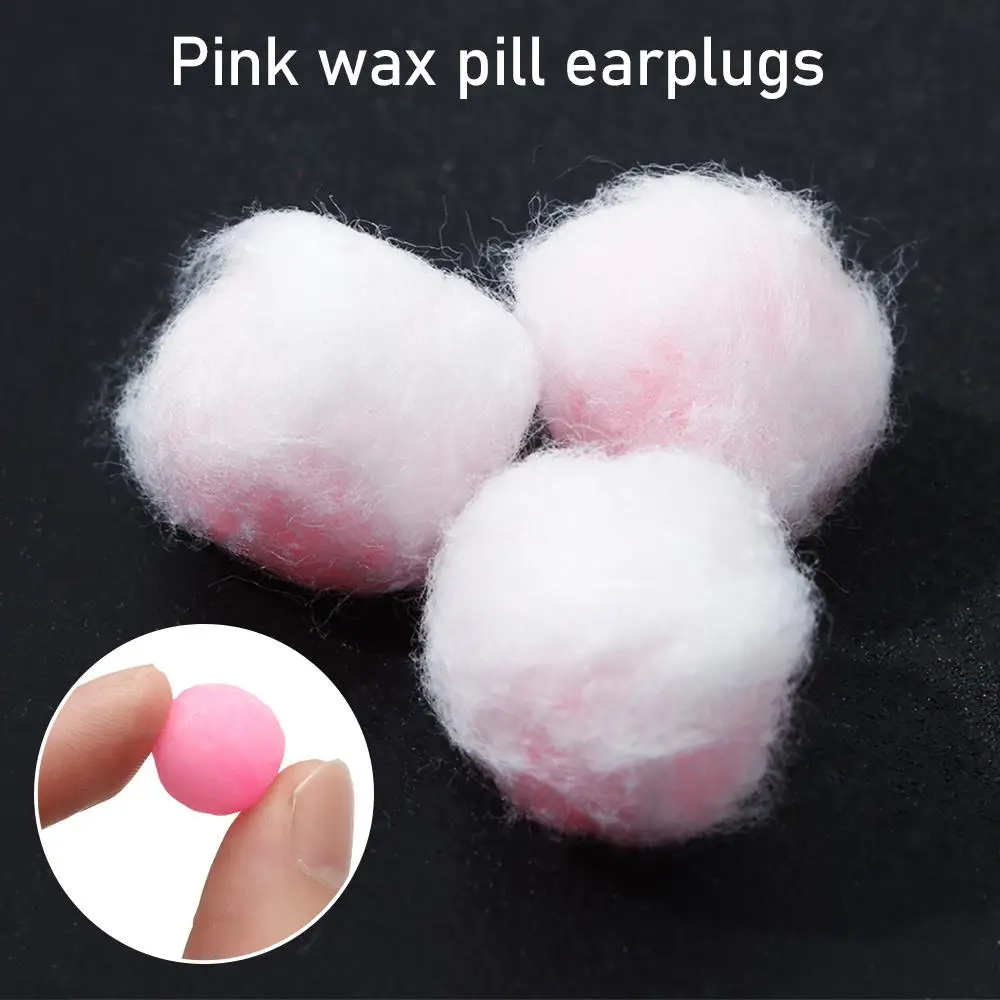 2/4/6/12/20PCS Unisex Soft Wax Cotton Earplugs Kneadable Wax Ear Plugs Airplane Sleeping Snoring Noise Reduction Nose/Ear Clips