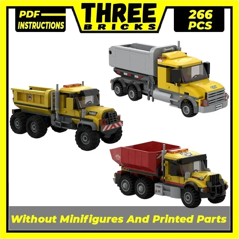 

City Car Model Moc Building Bricks Construction Dump Truck Technology Modular Blocks Gifts Christmas Toys DIY Sets Assembly