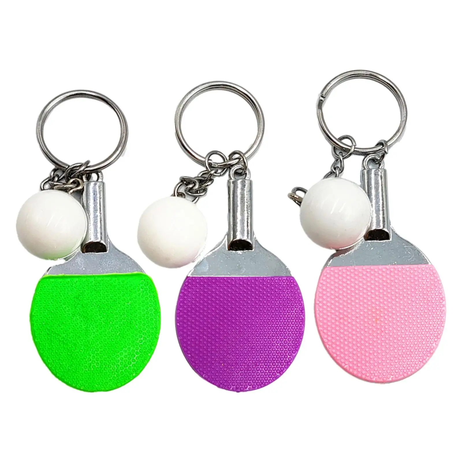 Table Tennis Keychain Creative Fashion Exquisite Sports Themes Metal Key for