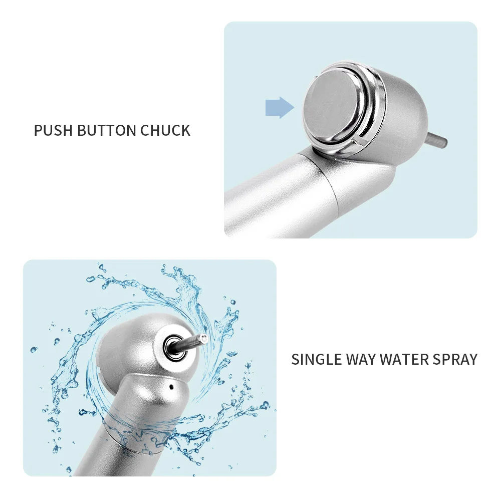 Końcówka stomatologiczna o dużej prędkości 45 °   Końcówki chirurgiczne AZDENT Standardowa główka Przycisk 2/4 otwory Narzędzie stomatologiczne dla