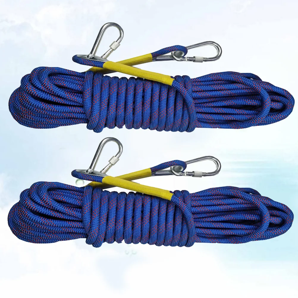 

2pcs 10M 8Mm Climbing Rope Lightweight Durable Outdoor Rappelling Sling Mountaineering Auxiliary Cord Equipment For Camping
