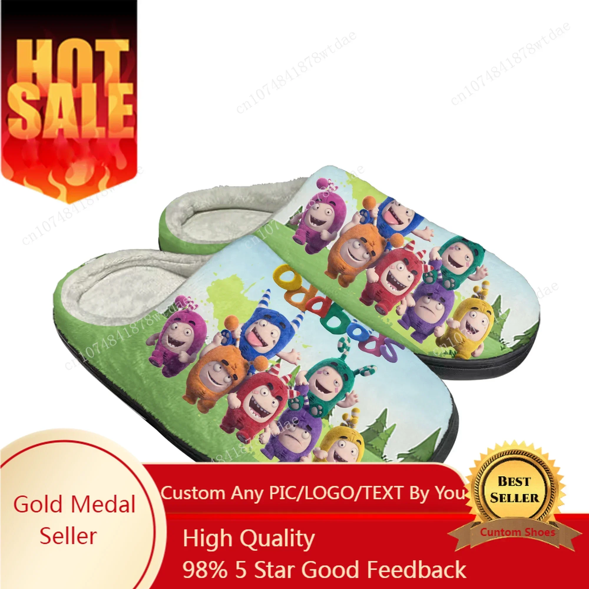 

Oddbods Home Cotton Slippers Mens Womens Plush Bedroom Casual Keep Warm Shoes Singapore Anime Custom Thermal Indoor Slipper