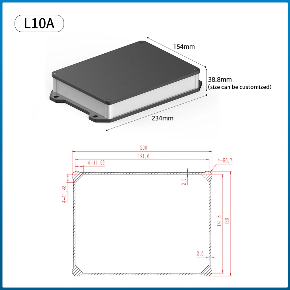 IP68 Waterproof Junction Box DIY Electronic Project Case Power Enclosure Rain Proof Wiring Connection Housing L10 200*150mm